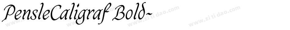 PensleCaligraf Bold字体转换